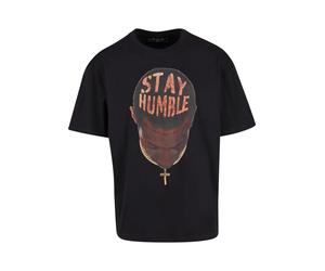 T-Shirt MISTERTEE "MisterTee Stay Humble Tee", Damen, Gr. M, schwarz, 100% Baumwolle, bedruckt, normal, Rundhals, Shirts T-Shirt (23288005-M) schwarz