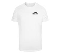T-Shirt MISTERTEE "MisterTee Take It Easy Palm Paradise Tee", Herren, Gr. 4XL, weiß, 100% Baumwolle, bedruckt, normal, Rundhals, Shirts T-Shirt (73171958-4XL) weiß