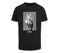 T-Shirt MISTERTEE "MisterTee Tattoed Love Sign Tee", Herren, Gr. XS, schwarz, 100% Baumwolle, bedruckt, normal, Rundhals, Shirts T-Shirt (14750149-XS)