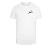 T-Shirt MISTERTEE "MisterTee Three Palms Tee", Herren, Gr. M, weiß, 100% Baumwolle, bedruckt, normal, Rundhals, Shirts T-Shirt (89951200-M) weiß