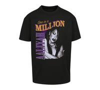 T-Shirt MISTERTEE "MisterTee Unisex Aaliyah One In A Million Oversize Tee", Damen, Gr. L, schwarz, 100% Baumwolle, unifarben, oversize, Rundhals, Shirts T-Shirt (66534538-L) schwarz