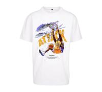 T-Shirt MISTERTEE "MisterTee Unisex Attack Player Oversize Tee", Damen, Gr. M, weiß, 100% Baumwolle, bedruckt, oversize, Rundhals, Shirts T-Shirt (59951806-M) weiß