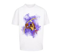 T-Shirt MISTERTEE "MisterTee Unisex Basketball Clouds 2.0 Oversize Tee", Jungen, Gr. S, weiß, 100% Baumwolle, bedruckt, oversize, Rundhals, Shirts T-Shirt (40587362-S) weiß
