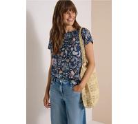T-Shirt mit Boat Neck und Print