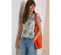 T-Shirt mit Boat Neck und Print