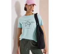Cecil T-Shirt mit Frontprint Blau Größe XL