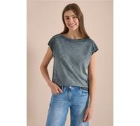 T-Shirt mit Boatneck im Garment-Dye-Look