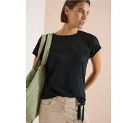T-Shirt mit Boatneck und Mesh-Einsatz