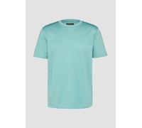 T-Shirt mit Crew Neck aus mercerisiertem Baumwolljersey türkisblau L