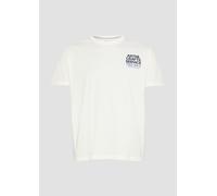 T-Shirt mit Crew Neck und Frontprint XXL weiß 2162220.01D2.XXL