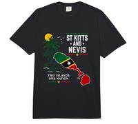 T-Shirt mit Flagge von St. Kitts und Nevis, Karten von St. Kitts und Nevis Comfort Colors Adult Heavyweight T-Shirt
