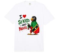T-Shirt mit Flagge von St. Kitts und Nevis, Karten von St. Kitts und Nevis Comfort Colors Adult Heavyweight T-Shirt