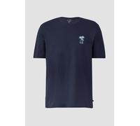 T-Shirt mit Frontprint L blau 2169550.5884.L