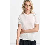 T-Shirt mit gerippten Ärmelabschlüssen L pearl white