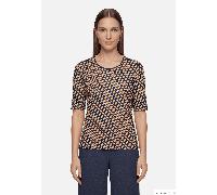 T-Shirt mit grafischem Muster Dark Blue/Brown 40