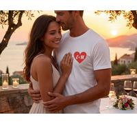 T-Shirt mit Herz & Buchstaben