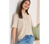 Cecil Kapuzenshirt Damen Gr. S (38) macadamia beige – Strick, lässig, 62% Viskose/38% Polyester