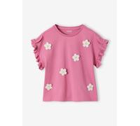 T-Shirt mit kurzen Volantärmeln Mädchen rosa Gr. 110 von vertbaudet