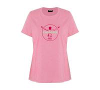 T-Shirt mit Logoprint in Kontrast