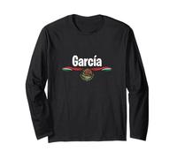 T-Shirt mit Mexiko-Flagge, spanisches Geburtstagsgeschenk, Name Garcia Langarmshirt