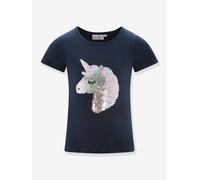 T-Shirt mit Pailletten-Einhorn Mädchen Happy Girls dunkel blau Gr. 146