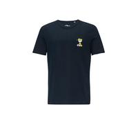T-Shirt mit geripptem Rundhalsausschnitt Modell 'Peanuts' S men Marine