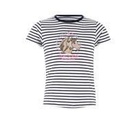 Salt and Pepper Mädchen T-Shirt mit maritimer Streifen-Look - 104 / navy