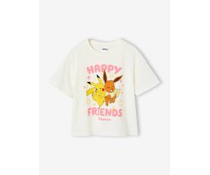 T-Shirt mit Pikachu & Evoli Mädchen POKEMON wollweiß Gr. 146/152