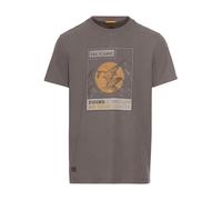 camel active Herren T-Shirt mit Print aus nachhaltigem Organic Cotton Grau, Menswear-L