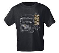 T-Shirt mit Print - LKW Trucker German Star - 09884 schwarz Gr. S-3XL Größe XL