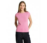 Denim Tom Tailor - Slim Fit T-Shirt mit Rippstruktur soft blush rose - Gr. - M