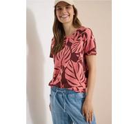 T-Shirt mit Rundhals und Blätterprint