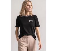 T-Shirt mit Rundhals und Embroidery-Detail