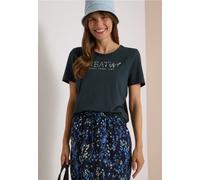 Cecil Print-Shirt mit Glitzerprint, Palm Breeze Grün, Rundhals, Jersey, Gr. M (40) Damen