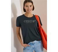T-Shirt mit Rundhals und Glitzer-Wording