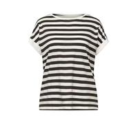 Damen T-Shirt mit Rundhals und Knopfdetail