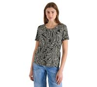 Cecil Damen T-Shirt mit Rundhals und Minimal Print in Grün, Gr: S