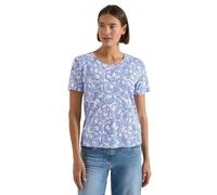 Cecil Damen T-Shirt mit Rundhals und Muster in Weiß, Gr: 3XL