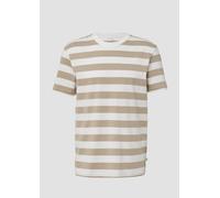 T-Shirt mit Rundhalsausschnitt und Blockstreifen L Beige 2169526.80G0.L