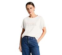 Tom Tailor - Loose Fit Scuba T-Shirt mit Print off white 3 - Gr. - M