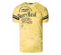 T-Shirt RUSTY NEAL, Herren, Gr. M, gelb, 100% Baumwolle, bedruckt, normal, Rundhals, Shirts T-Shirt, mit coolem Logo-Print (81000209-M) gelb