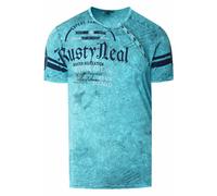 T-Shirt RUSTY NEAL, Jungen, Gr. S, blau (petrol), 100% Baumwolle, bedruckt, normal, Rundhals, Shirts T-Shirt, mit coolem Logo-Print (92789923-S) petrol