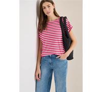 T-Shirt mit Streifen und Struktur