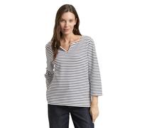Tom Tailor - Langarmshirt mit Streifenmuster blue offwhite stripe structure - Gr. - M
