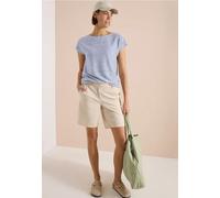 T-Shirt mit U-Boot-Ausschnitt und Streifen