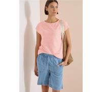 T-Shirt mit U-Boot-Ausschnitt und Streifen