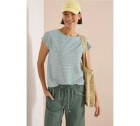T-Shirt mit U-Boot-Ausschnitt und Streifen
