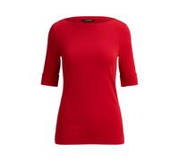 T-Shirt mit U-Boot-Ausschnitt XS Red