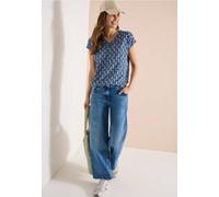 T-Shirt mit V-Neck und Muschelprint