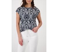 monari - T-Shirt mit Ornament-Muster schwarz gemustert - Gr. - 44